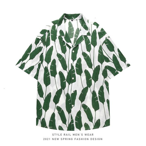 men's casual shirts summer flower fashion printed men streetwear korean loose short-sleeved mens hawaiian 605d, White;black
men's casual shirts summer flower fashion printed men streetwear korean loose short-sleeved mens hawaiian 605d, White;black
