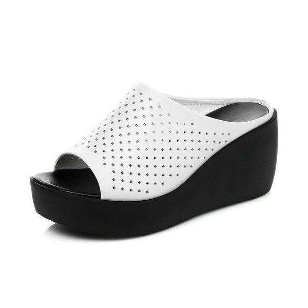 cow leather beach slippers mujer 2021 summer women platform bath wedge shoes women's fashion casual, Black
cow leather beach slippers mujer 2021 summer women platform bath wedge shoes women's fashion casual, Black
