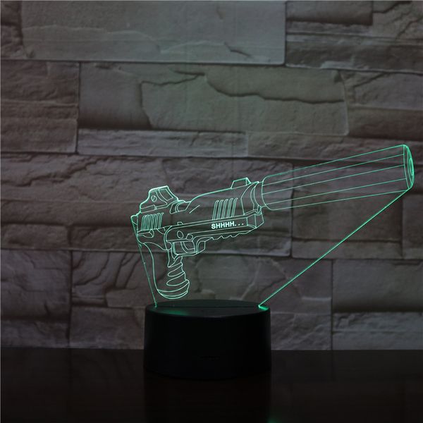 3d pistol lamp table night sensor light led projector nightlight room decor smart phone control boys favorite birthday gifts
3d pistol lamp table night sensor light led projector nightlight room decor smart phone control boys favorite birthday gifts
