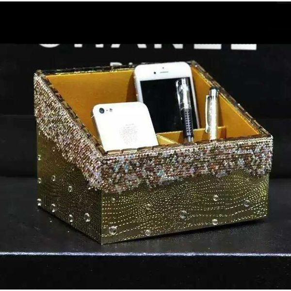 car organizer champagne gold bling home office use stowing tidying box with handmade crystals
car organizer champagne gold bling home office use stowing tidying box with handmade crystals