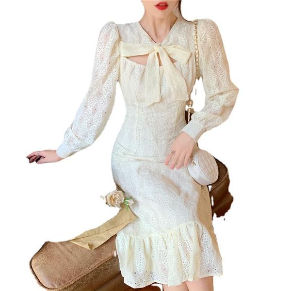 casual dresses 2021 women vintage lace mermaid dress french frill woman long sleeve wedding party sexy, Black;gray
casual dresses 2021 women vintage lace mermaid dress french frill woman long sleeve wedding party sexy, Black;gray