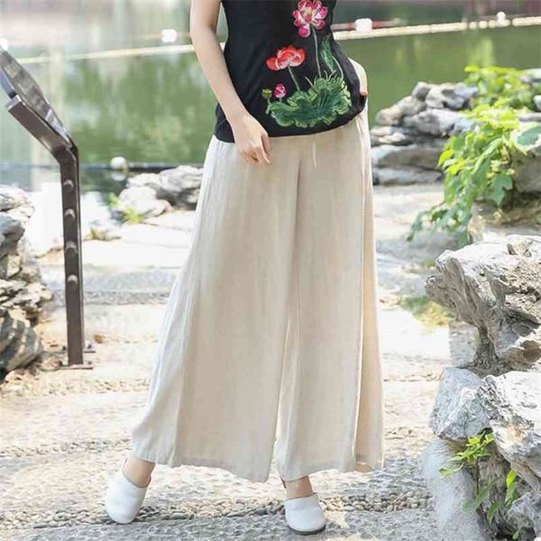 summer arts style women elastic waist loose casual pants plus size vintage cotton linen white wide leg female s602 210512, Black;white
summer arts style women elastic waist loose casual pants plus size vintage cotton linen white wide leg female s602 210512, Black;white