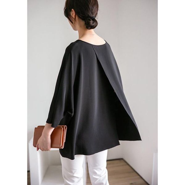 women's blouses & shirts summer korean fashion women silk shirt vintage blouse 2021 office lady white black crew neck loose back split
women's blouses & shirts summer korean fashion women silk shirt vintage blouse 2021 office lady white black crew neck loose back split