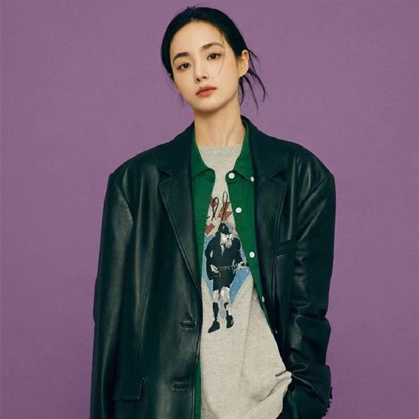 zhou yutong's same suit spring new korean black bionic leather et female, Black;brown
zhou yutong's same suit spring new korean black bionic leather et female, Black;brown