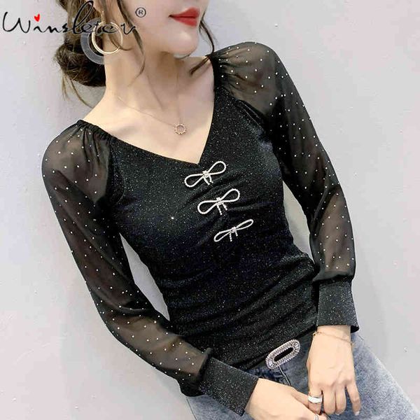 women's t-shirt fall winter european clothes t-shirt fashion shiny diamonds patchwork mesh women ropa mujer back tees t0, White
women's t-shirt fall winter european clothes t-shirt fashion shiny diamonds patchwork mesh women ropa mujer back tees t0, White