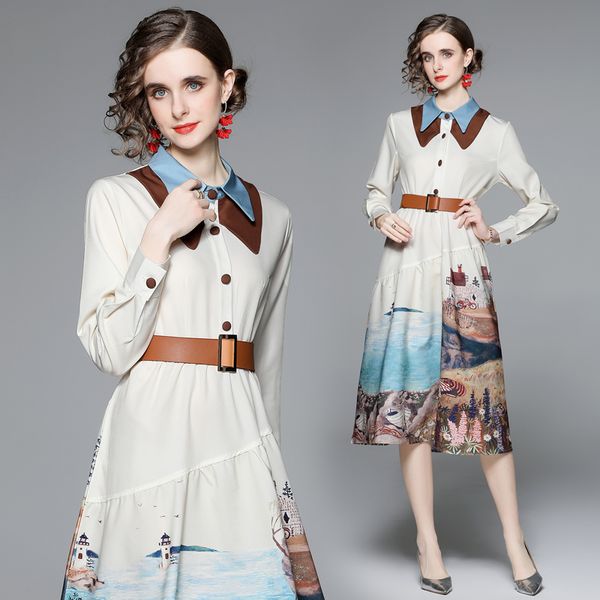 2022 elegant sashes button up shirt dress women long sleeve single-breasted party prom slim printed a-line dresses spring autumn office ladi, Black;gray
2022 elegant sashes button up shirt dress women long sleeve single-breasted party prom slim printed a-line dresses spring autumn office ladi, Black;gray