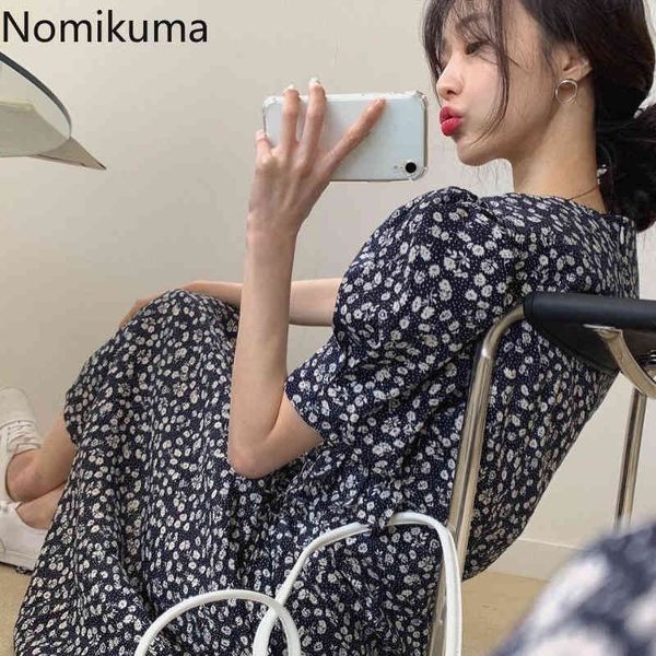 nomikuma korean chic elegant dress women o neck short sleeve green floral printed dresses drawstring lace up vestidos mujer 210514, Black;gray
nomikuma korean chic elegant dress women o neck short sleeve green floral printed dresses drawstring lace up vestidos mujer 210514, Black;gray