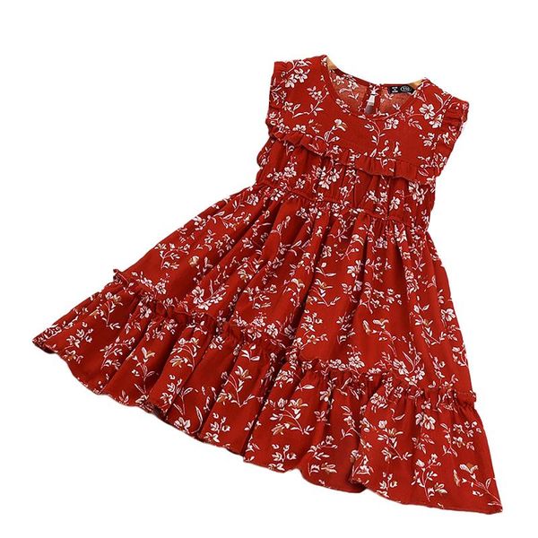 girl's dress round neck sleeveless floral for birthday party vacation pography girls casual dresses beach summer, Red;yellow
girl's dress round neck sleeveless floral for birthday party vacation pography girls casual dresses beach summer, Red;yellow