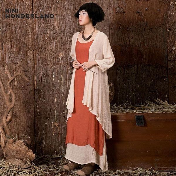 women's jackets nini wonderland women thin coat spring summer irregular outerwear female solid loose casual cardgian big size vintage c, Black;brown
women's jackets nini wonderland women thin coat spring summer irregular outerwear female solid loose casual cardgian big size vintage c, Black;brown