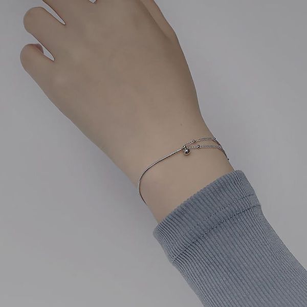 link chain thin copper bracelet silver color chains for women girls friend jewelry korean fashion trendylink, Black
link chain thin copper bracelet silver color chains for women girls friend jewelry korean fashion trendylink, Black