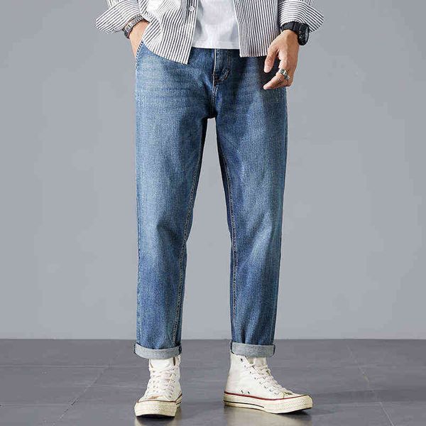 men's jeans fall loose straight 2021 elastic jeans men's pants, Blue
men's jeans fall loose straight 2021 elastic jeans men's pants, Blue