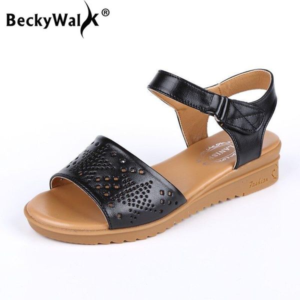women sandals genuine leather low heels wedges summer shoes woman open toe platform sandal casual wsh3372, Black
women sandals genuine leather low heels wedges summer shoes woman open toe platform sandal casual wsh3372, Black
