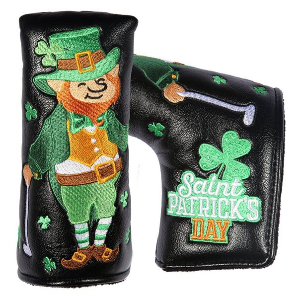 pu leather embroidery golf club headcover for blade putter personality style