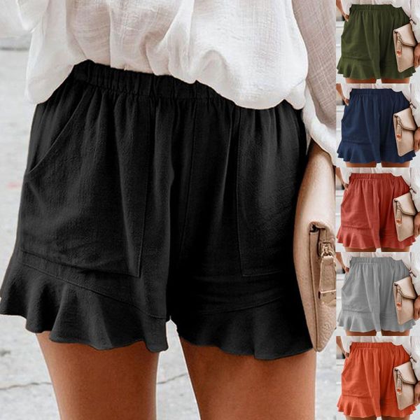 running shorts 5xl women's high waist plus size ruffle wide leg short pants summer casual elastic pocket loose solid sportswear, Black;blue
running shorts 5xl women's high waist plus size ruffle wide leg short pants summer casual elastic pocket loose solid sportswear, Black;blue