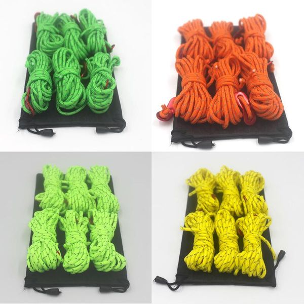 6x heavy duty reflective camping tarp hammock guyline tent ropes glow 4m/13ft outdoor gadgets
6x heavy duty reflective camping tarp hammock guyline tent ropes glow 4m/13ft outdoor gadgets