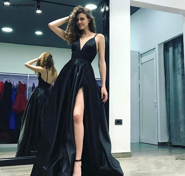 party dresses 2021 prom dress black a line v neck split formal holiday wear gown custom made plus size, White;black
party dresses 2021 prom dress black a line v neck split formal holiday wear gown custom made plus size, White;black