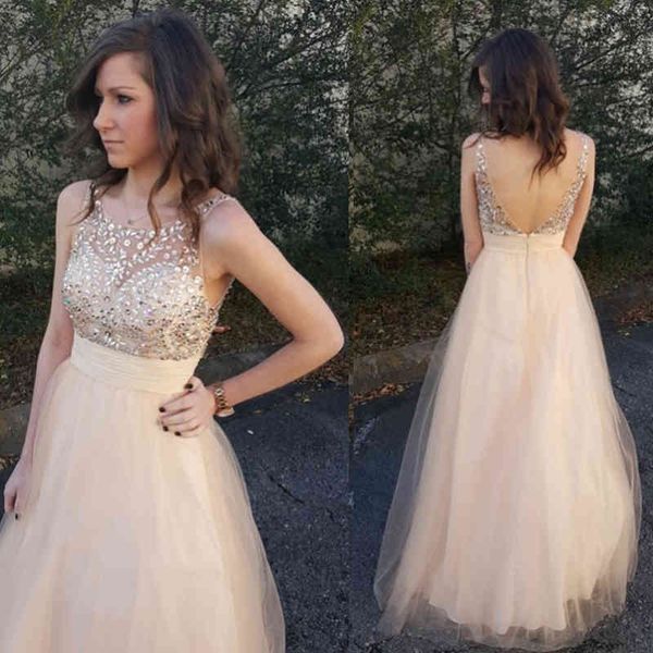 champagne sequins a line prom dresses sleeveless scoop neck backless tulle evening formal party dresses vestidos de fiesta, Black
champagne sequins a line prom dresses sleeveless scoop neck backless tulle evening formal party dresses vestidos de fiesta, Black