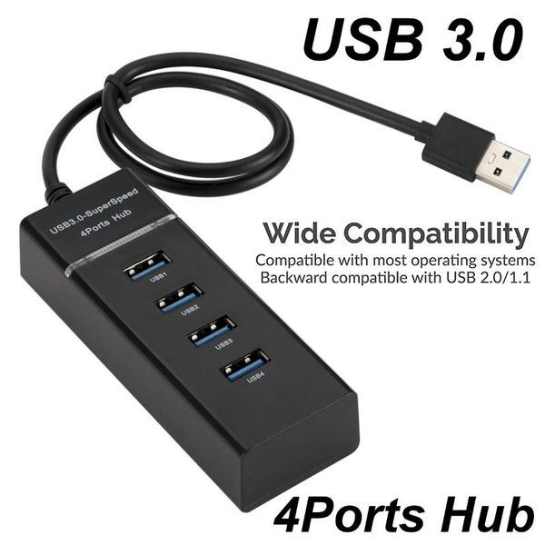 hubs 4ports usb 3.0 hub splitter high speed light for multi-device deskpc computer lapadapter black/white
hubs 4ports usb 3.0 hub splitter high speed light for multi-device deskpc computer lapadapter black/white