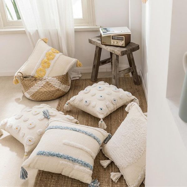 cushion/decorative pillow beige zippered cushion cover knotted tassel living room home decor 2021
cushion/decorative pillow beige zippered cushion cover knotted tassel living room home decor 2021