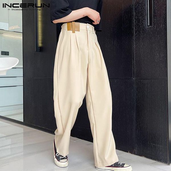 men's pants 2021 stylish suit male summer taped wild simple solid color wide-leg korean style casual trousers s-5xl incerun, Black
men's pants 2021 stylish suit male summer taped wild simple solid color wide-leg korean style casual trousers s-5xl incerun, Black