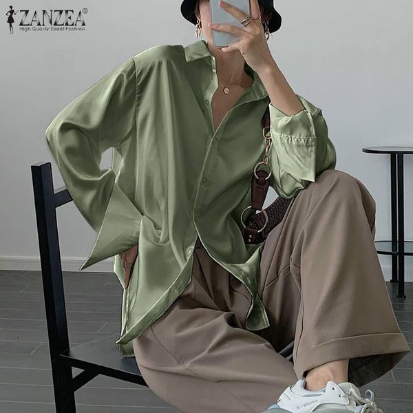 women's blouses & shirts zanzea 2021 women satin silk long sleeve blouse casual lapel elegant loose party ladies office solid button b, White
women's blouses & shirts zanzea 2021 women satin silk long sleeve blouse casual lapel elegant loose party ladies office solid button b, White
