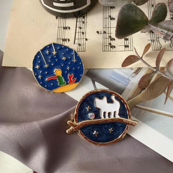 pins, brooches animal vintage brooch small sweet starry sky cat little prince dripping glaze creative party modern female jewelry, Gray
pins, brooches animal vintage brooch small sweet starry sky cat little prince dripping glaze creative party modern female jewelry, Gray