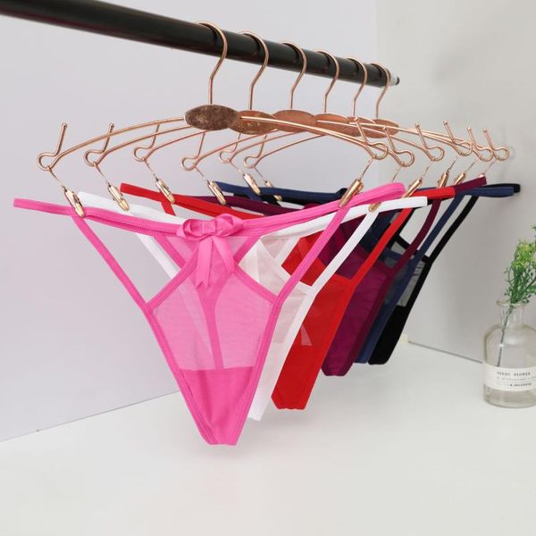 women's panties lace briefs ladies mesh low waist cotton crotch bow thin belt thong hollow transparent bandage women t-pants, Black;pink 
women's panties lace briefs ladies mesh low waist cotton crotch bow thin belt thong hollow transparent bandage women t-pants, Black;pink