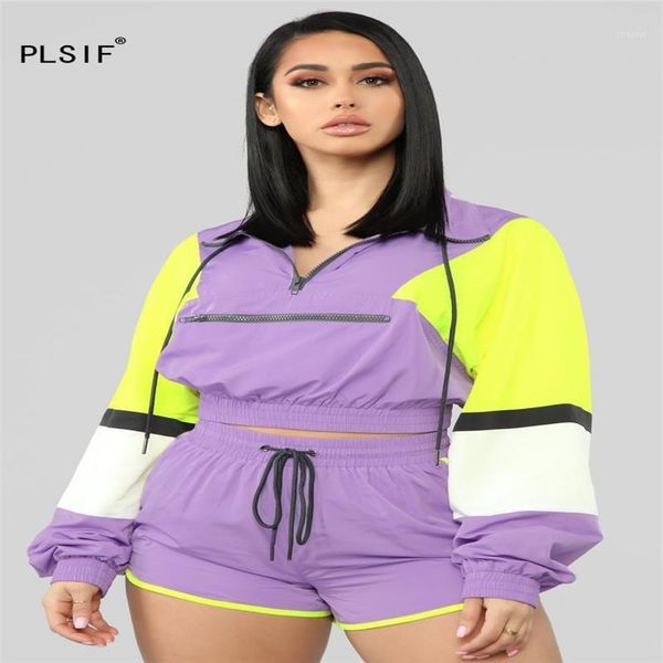 two piece dress fashion sports style women's sportswear turn-down collar long sleeve crop and shorts 2 set casual outfit, White
two piece dress fashion sports style women's sportswear turn-down collar long sleeve crop and shorts 2 set casual outfit, White