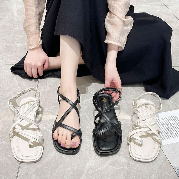 sandals roman flat summer shoes woman suit female beige cross all-match ankle strap clear heels flip flops platform gladiator wi, Black
sandals roman flat summer shoes woman suit female beige cross all-match ankle strap clear heels flip flops platform gladiator wi, Black