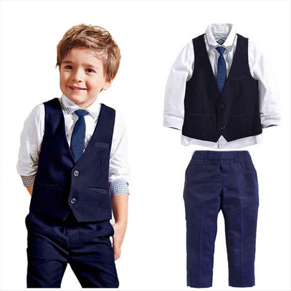 3pcs set autumn childrens leisure clothing sets baby boy clothes vest gentleman suit for weddings formal suits, Black
3pcs set autumn childrens leisure clothing sets baby boy clothes vest gentleman suit for weddings formal suits, Black