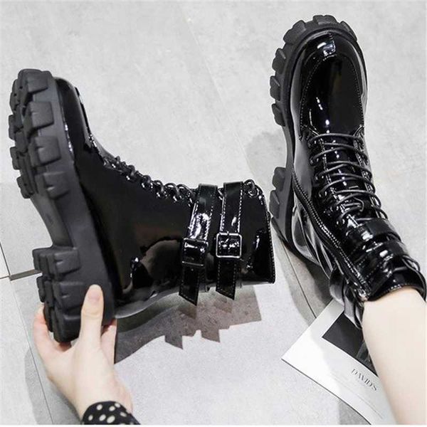 boots 2021 autumn winter patent leather women lace up gothic black platform ankle shoes sizes 35-39
boots 2021 autumn winter patent leather women lace up gothic black platform ankle shoes sizes 35-39
