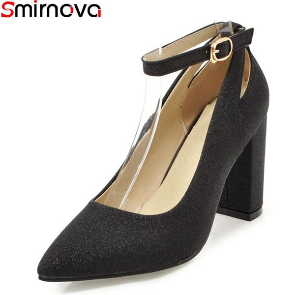 smirnova 2021 spring summer elegant wedding shoes thick heels pointed toe concise fashion women pumps dress, Black
smirnova 2021 spring summer elegant wedding shoes thick heels pointed toe concise fashion women pumps dress, Black