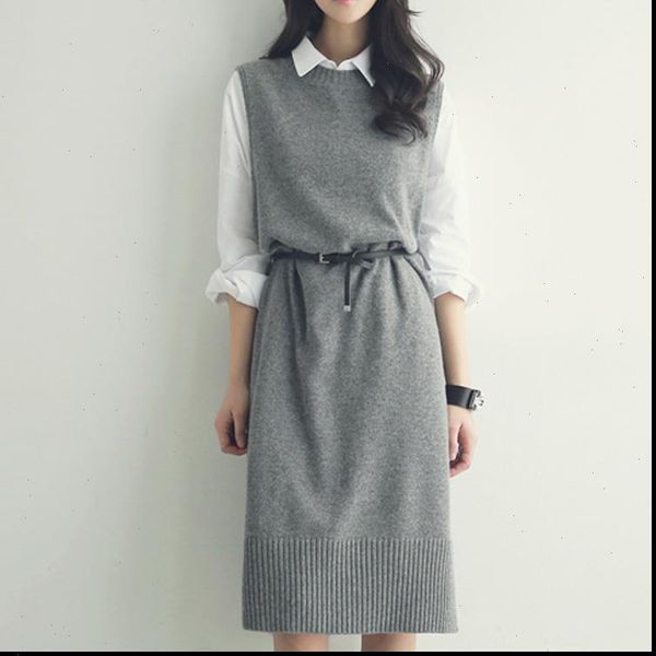 pullover vest dress women sweaters autumn winter long knitted sleeveless warm sweater casual solid vestido with, White;black
pullover vest dress women sweaters autumn winter long knitted sleeveless warm sweater casual solid vestido with, White;black