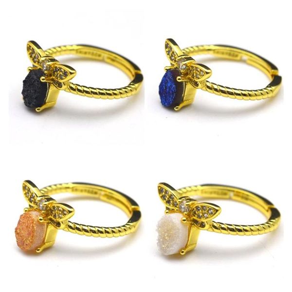 wedding rings natural crystal druzy finger ring charm gold plating zircon butterfly oval mineral geode gem stone round for women, Slivery;golden
wedding rings natural crystal druzy finger ring charm gold plating zircon butterfly oval mineral geode gem stone round for women, Slivery;golden