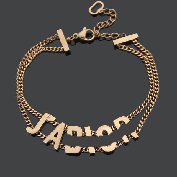 bangle factory price ja letter double layer bracelet women's exquisite d, Black
bangle factory price ja letter double layer bracelet women's exquisite d, Black