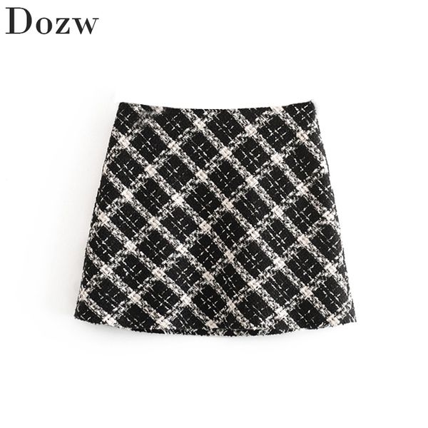 women fashion mini plaid skirt a line bodycon casual lady skirts tweed streetwear bottoms summer vintage elegant ropa mujer 210414, Black
women fashion mini plaid skirt a line bodycon casual lady skirts tweed streetwear bottoms summer vintage elegant ropa mujer 210414, Black