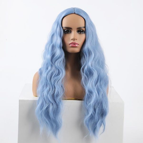 synthetic wigs qqxcaiw 26 inch light blue color long water wave wig middle part heat resistant for women cosplay fiber, Black
synthetic wigs qqxcaiw 26 inch light blue color long water wave wig middle part heat resistant for women cosplay fiber, Black