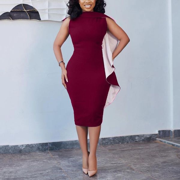 casual dresses women office dress burgundy ruffles bodycon sleeveless high waist mid calf elegant business work wear midi, Black;gray
casual dresses women office dress burgundy ruffles bodycon sleeveless high waist mid calf elegant business work wear midi, Black;gray