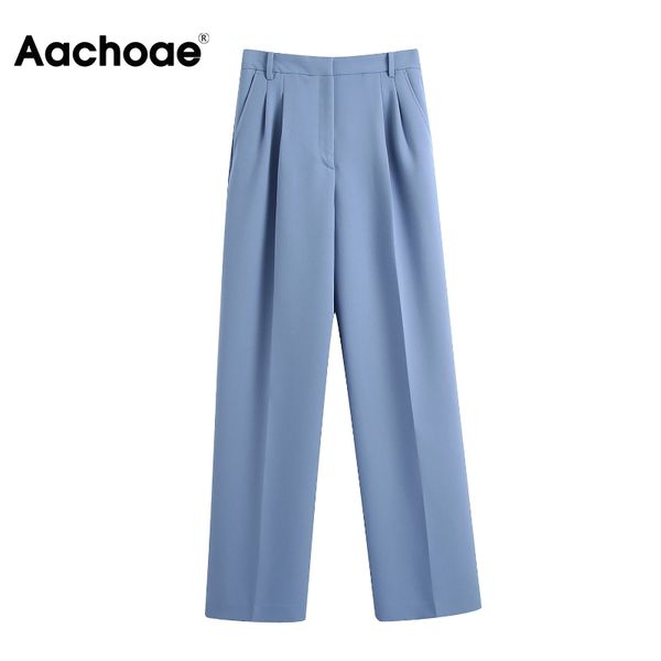 elegant blue color long pants women pleated office wear lady trousers zipper fly vintage straight pants pantalones, Black;white
elegant blue color long pants women pleated office wear lady trousers zipper fly vintage straight pants pantalones, Black;white