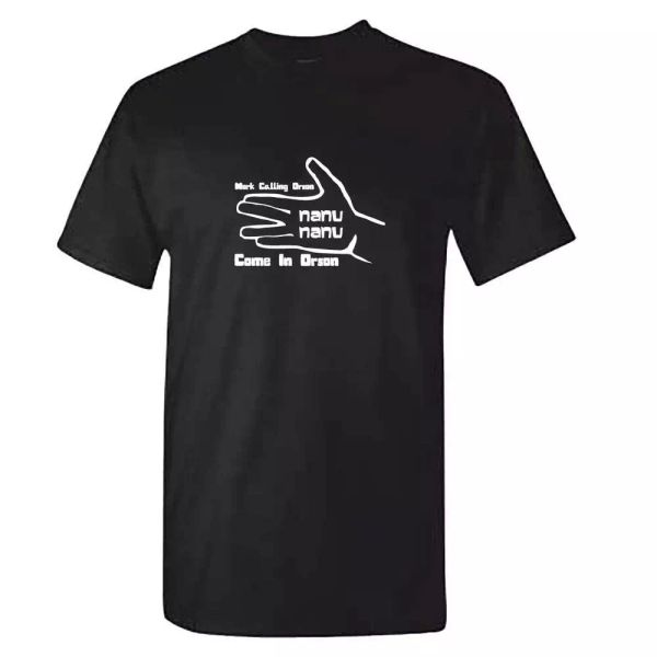 mork and mindy - mork calling orson tshirt - nanu nanu tv show robin williams, White;black
mork and mindy - mork calling orson tshirt - nanu nanu tv show robin williams, White;black