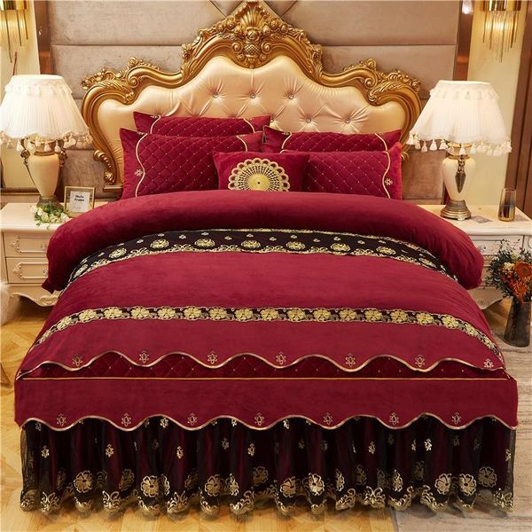 bedding sets 4/7pcs shaggy set 1velvet flannel duvet cover+1 quilted ruffle bed sheet skirt + 2fringe pillow sham soft warm luxurious
bedding sets 4/7pcs shaggy set 1velvet flannel duvet cover+1 quilted ruffle bed sheet skirt + 2fringe pillow sham soft warm luxurious