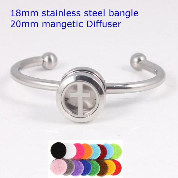 bangle 18mm stainless steel snap button 20mm cross perfume locket magnetic aroma essential oil diffuser bracelet, Black
bangle 18mm stainless steel snap button 20mm cross perfume locket magnetic aroma essential oil diffuser bracelet, Black