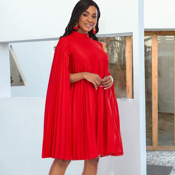casual dresses african women oversized party dress pleat loose short cloak sleeve stand collar large female birthday robes for summer, Black;gray
casual dresses african women oversized party dress pleat loose short cloak sleeve stand collar large female birthday robes for summer, Black;gray
