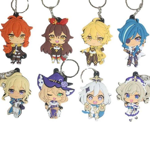 keychains 8 style anime genshin impact keychain lanyard zhongli diluc venti paimon keyring bag pendant gift cosplay accessories, Silver
keychains 8 style anime genshin impact keychain lanyard zhongli diluc venti paimon keyring bag pendant gift cosplay accessories, Silver