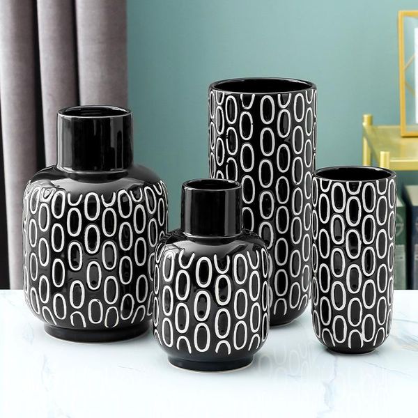vases nordic retro black vase home decoration crafts ceramic flower arrangement el table soft
vases nordic retro black vase home decoration crafts ceramic flower arrangement el table soft