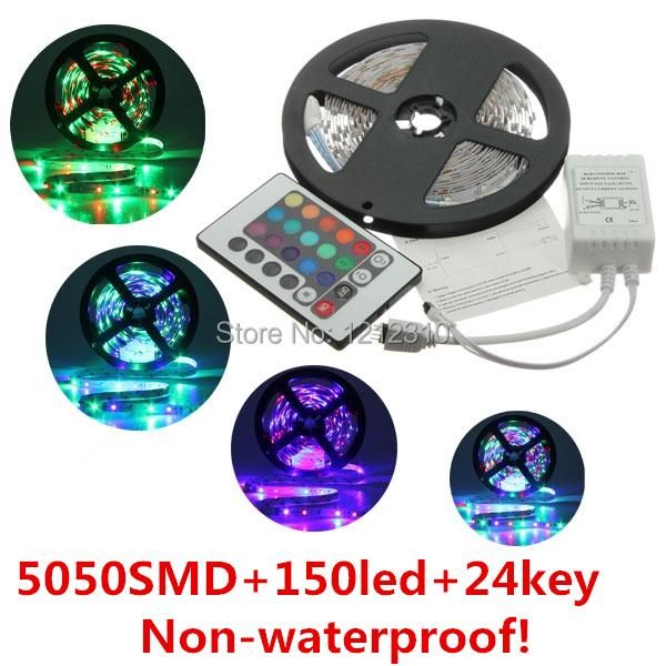 non-waterproof 12v led light 30leds/m only rgb/ changeable color with 24keys controller strips
non-waterproof 12v led light 30leds/m only rgb/ changeable color with 24keys controller strips