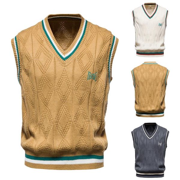 men's vests 2022 autumn and winter sweater vest casual fashion warm, Black;white
men's vests 2022 autumn and winter sweater vest casual fashion warm, Black;white