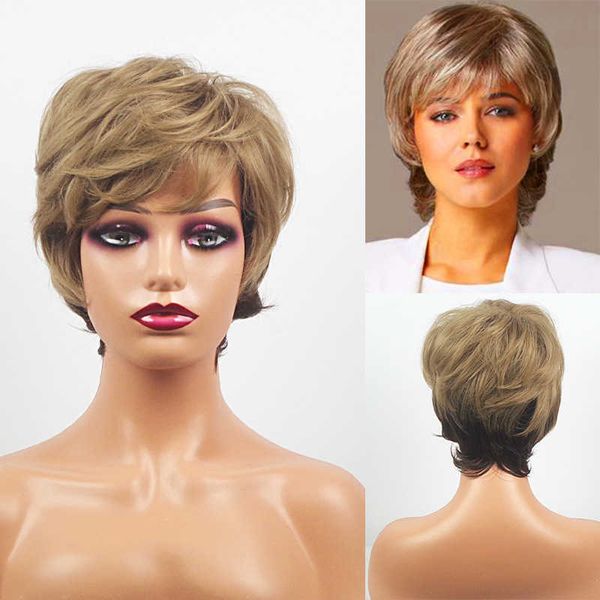 wig female golden gradient middle-aged and elderly m ffy personality short curly wig, Black
wig female golden gradient middle-aged and elderly m ffy personality short curly wig, Black