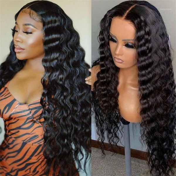 loose deep wave human hair wigs 4x4 lace closure wig pre-plucked for women malaysian remy 4x1 part hair1, Black;brown
loose deep wave human hair wigs 4x4 lace closure wig pre-plucked for women malaysian remy 4x1 part hair1, Black;brown