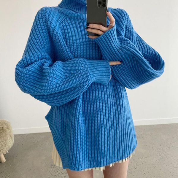 women's sweaters oversized pullovers korean sweater chic lazy style high neck pullover long lantern sleeve thick needle warm knitted wo, White;black
women's sweaters oversized pullovers korean sweater chic lazy style high neck pullover long lantern sleeve thick needle warm knitted wo, White;black
